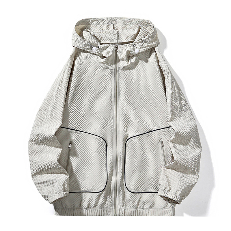 Camping de montaña al aire libre permeable hielo secado rápido ropa de protección solar mujer de verano suelta chaqueta deportiva masculina ultra delgada