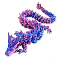 3dプリント水晶竜全関節可動シミュレーション玩具デスクトップ創意置物プレゼント中国龍クロスボーダー露店