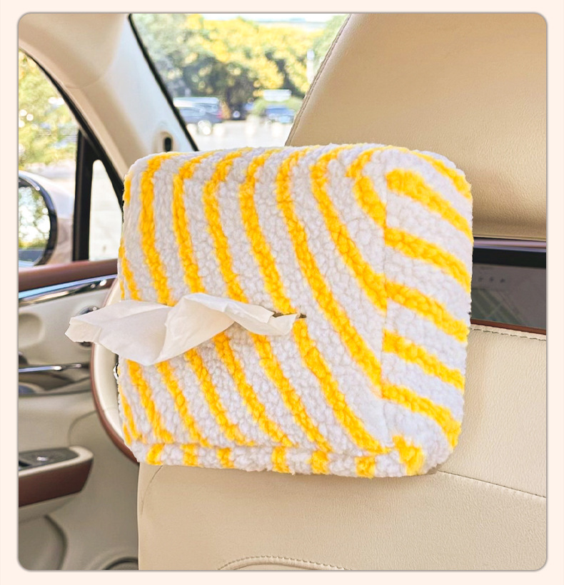 Blue Rain New Car Tissue Box Hanging High-End Car Armrest Box Tissue Box Simple Car Tissue Hanging Bag