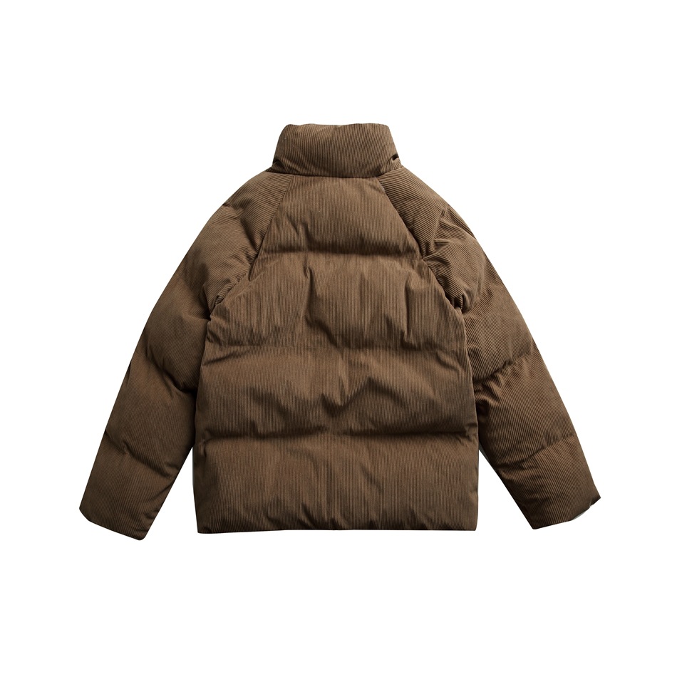 OIRTD winter nieuwe corduroy opstaande kraag voor zowel mannen als vrouwen, warme jas, dikke katoenen jas MY595_voghion.com