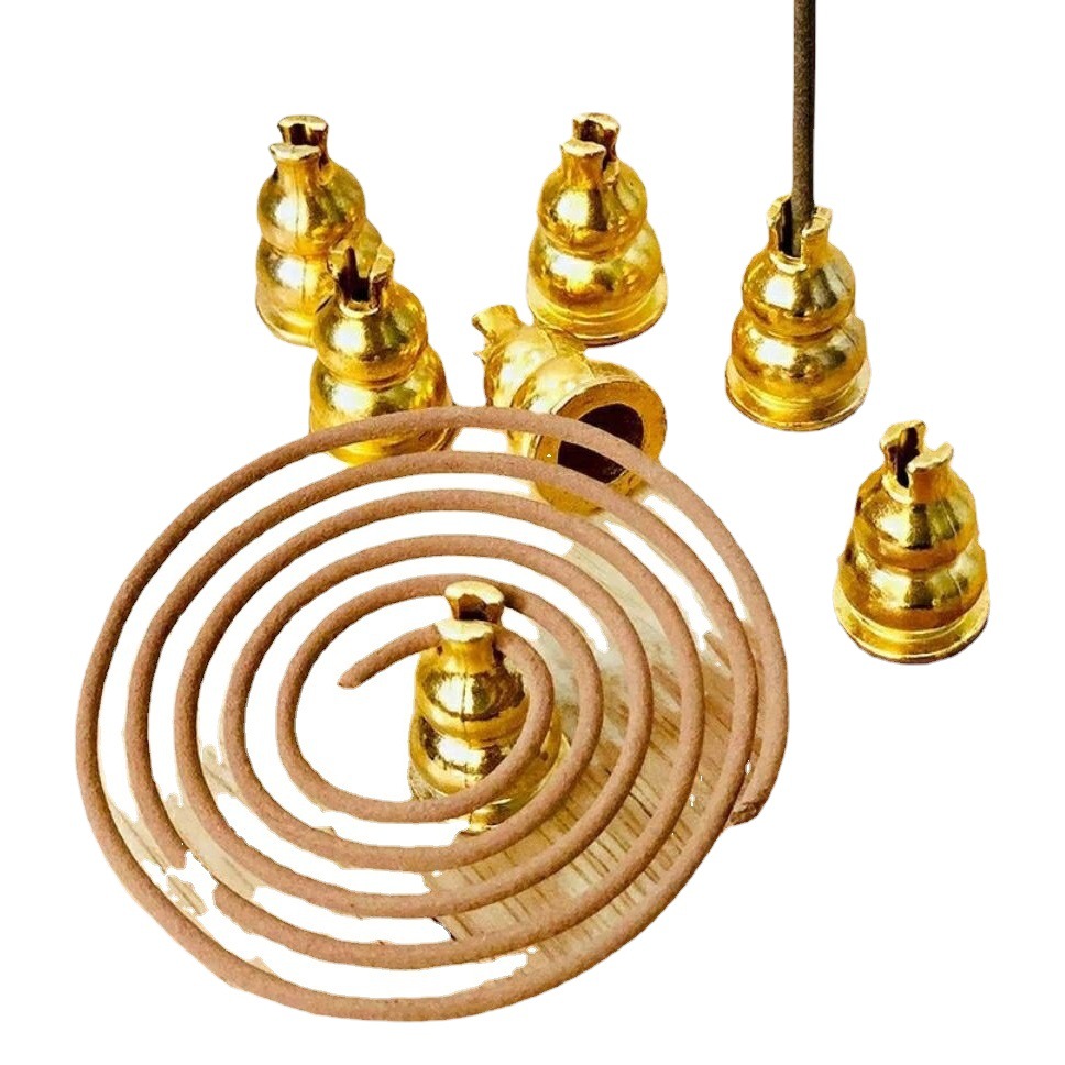 Gourd incense copper plated incense holder coil incense wire incense burner incense holder sandalwood holder household incense duct sandalwood holder incense holder