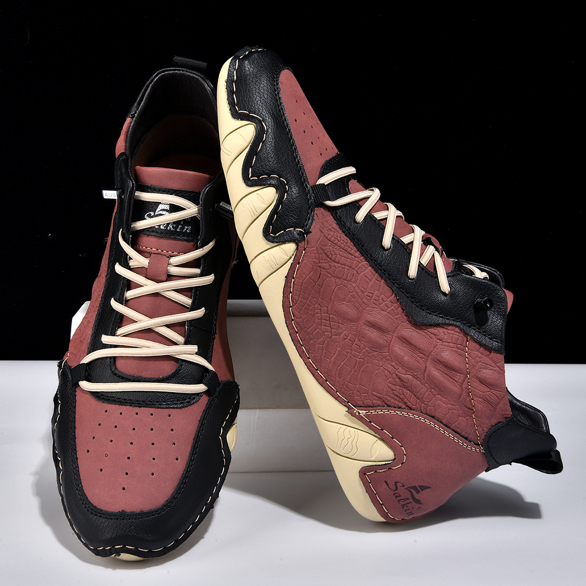 Herren Mid-top Martin Boots Mit Weiter Passform Für Freizeit_voghion.com