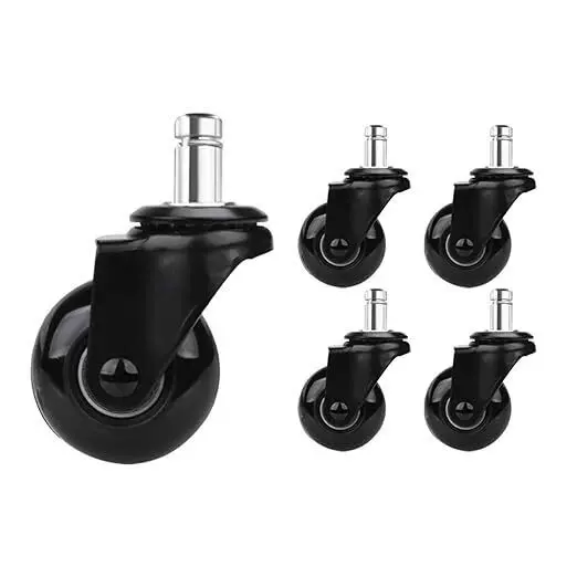 厂家批发2寸插透明万向脚轮11*22插杆水晶轮子聚氨酯PU轮跨境热销