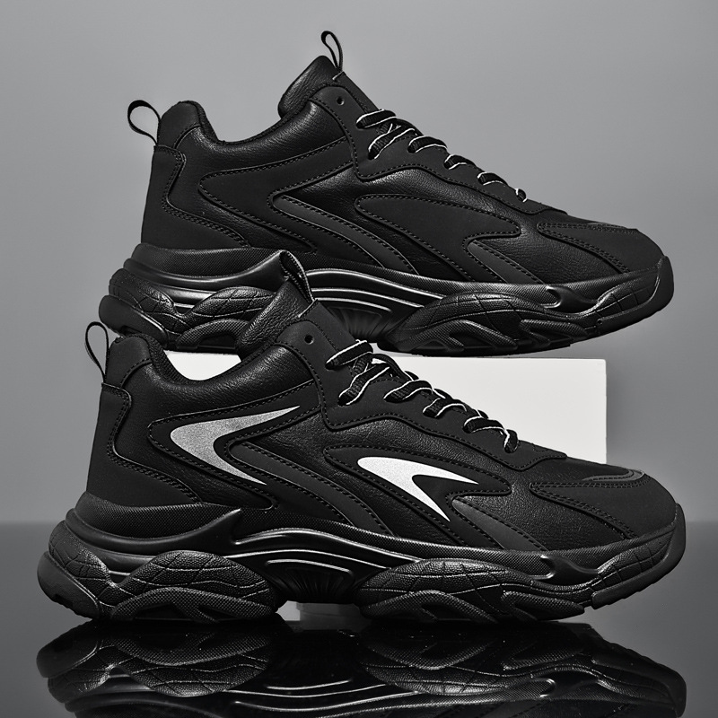 2025 otoño y invierno zapatos calientes de hombre de tamaño grande, zapatos de padres adolescentes, zapatos de algodón antideslizante de suela gruesa, zapatos deportivos de alto nivel para estudiantes