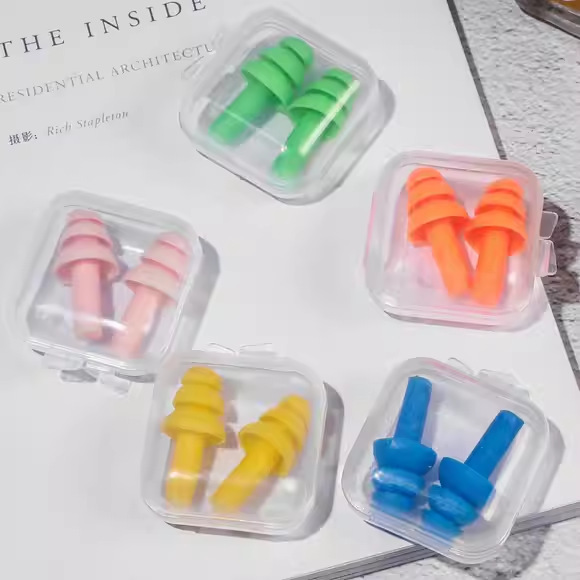 Silicone Earplugs for Noise Reduction, Sleep, Noise Prevention, Student Swimming, Waterproof, Work, In-Ear Soundproofing, Anti-Snoring