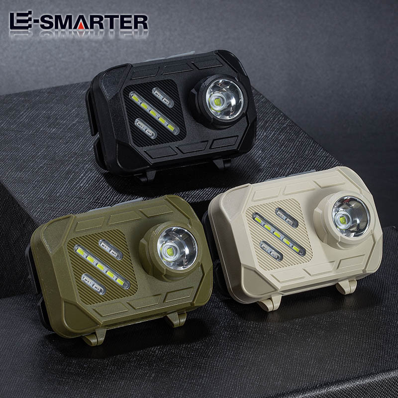 Explosión transfronteriza fuerte luz roja y blanca doble fuente de luz al aire libre luz de advertencia de emergencia 90 ° luz de ajuste de cabeza