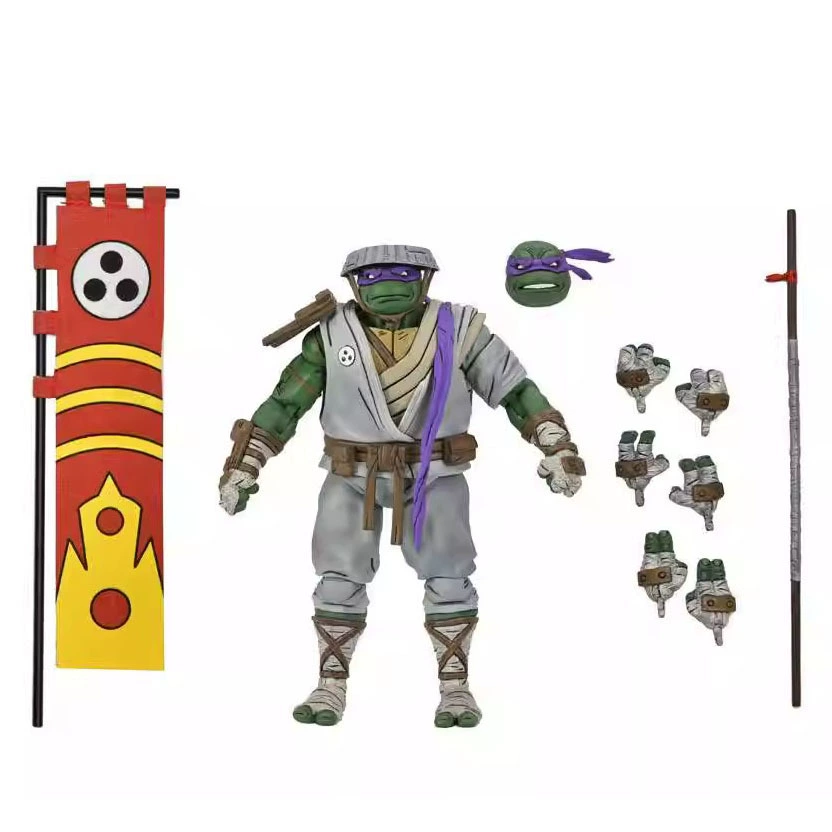 Оригинальная кукла NECA 54344 Ниндзя Бог Черепаха Последний Ронин Доннаро 7-дюймовая подвижная кукла