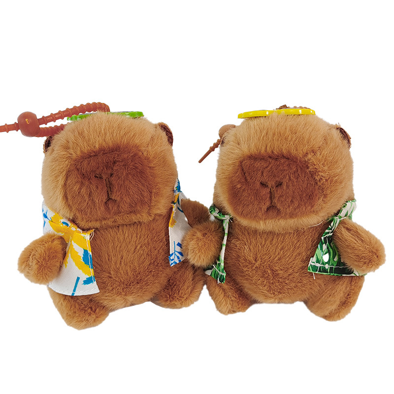 Verano Dolphin Colgante Keychain Kapibara lindos muñecos de peluche juguetes calmante bolsos colgantes