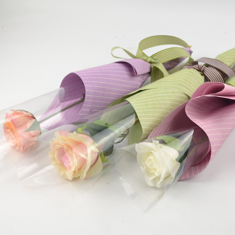 鲜花包装透明opp礼物花艺包花纸塑料防水玻璃纸花店花束材料干花