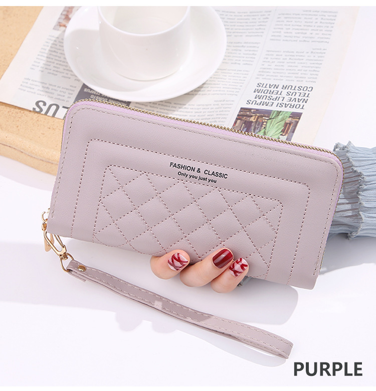 103g Weight pu Lining Material Side Zipper Closure Type Long Wallets Bags Type 1 Piece Quantity Holiday, Banquet, Selfie Occasion pu Material Contrast Binding Function Solid Color Pattern All Seasons Season Women's Gender Sweet Style Square Shape Women's Solid Color Pu Side Zipper Wallets 17