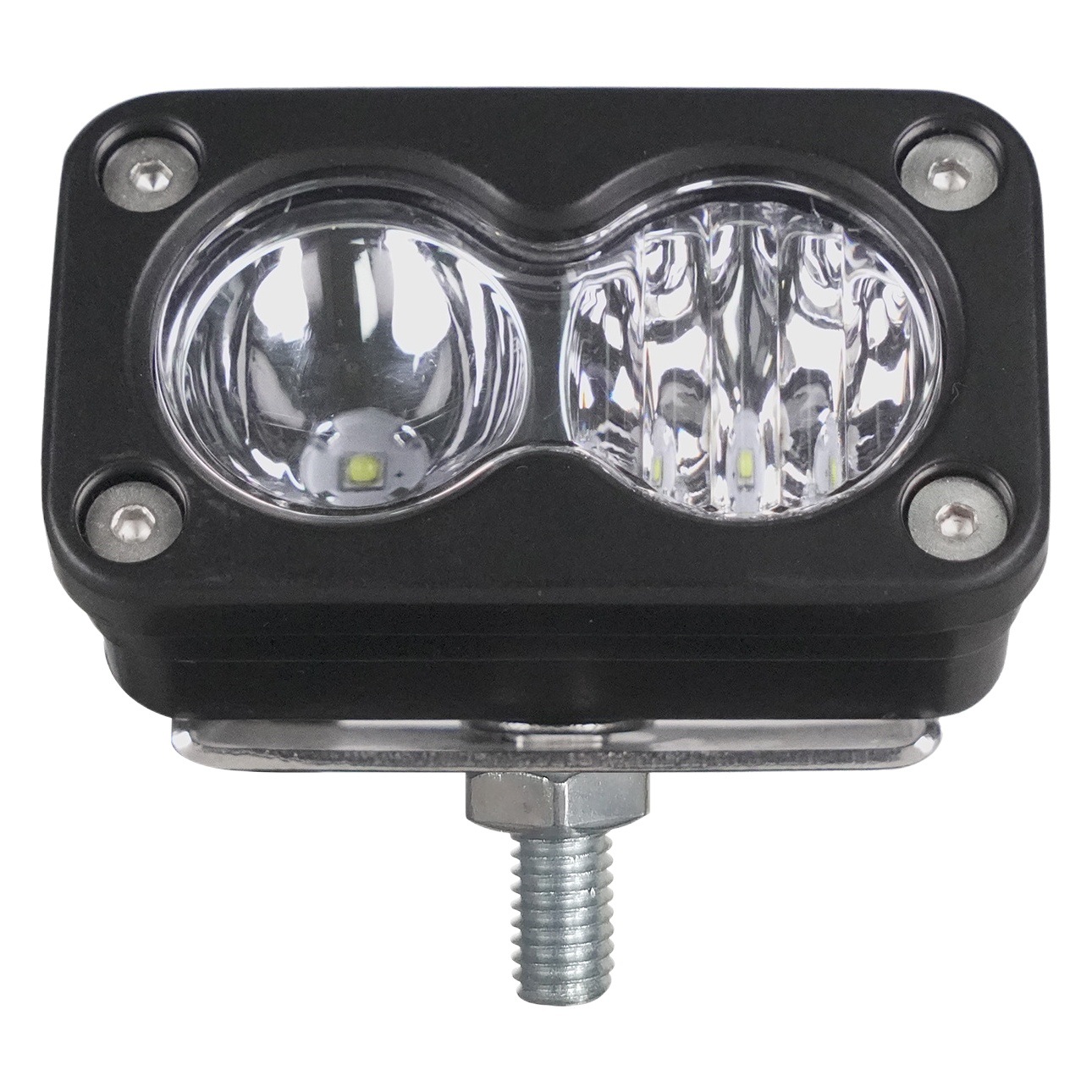 Carcasa cuadrada para foco de coche con diseño de trébol de 2 hojas, para luz de techo, luz todoterreno y accesorios de iluminación automotriz