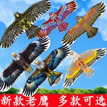Kite潍坊三角驱鸟大前杆平面老鹰风筝批发好飞多款广场地摊亲子玩