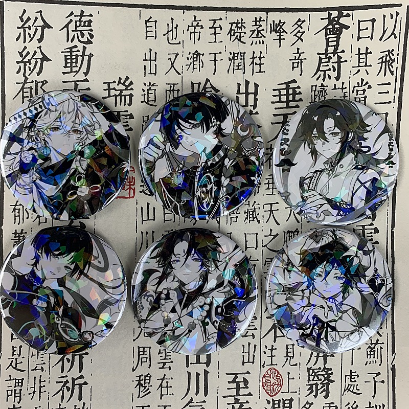 Fan-made laser-cut shattered demon, Wendy, Manyo, skirmisher, anime, sakura bottom, merchandise, dimensional badges, tinplate