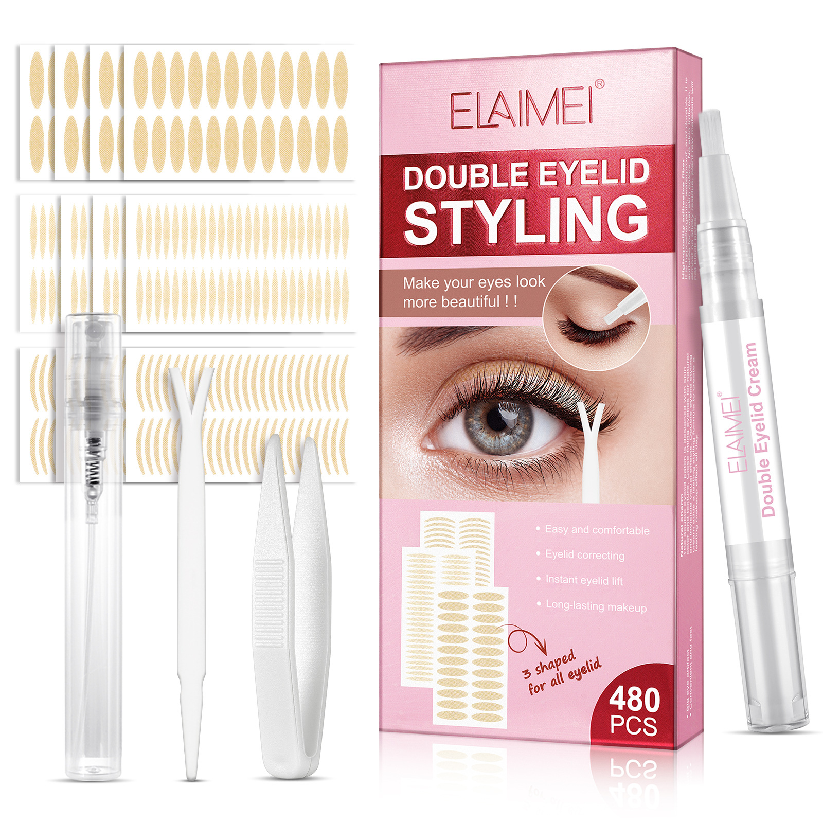 Elegant Human Plastic Double Eyelid Sticker 1 Set display picture 4