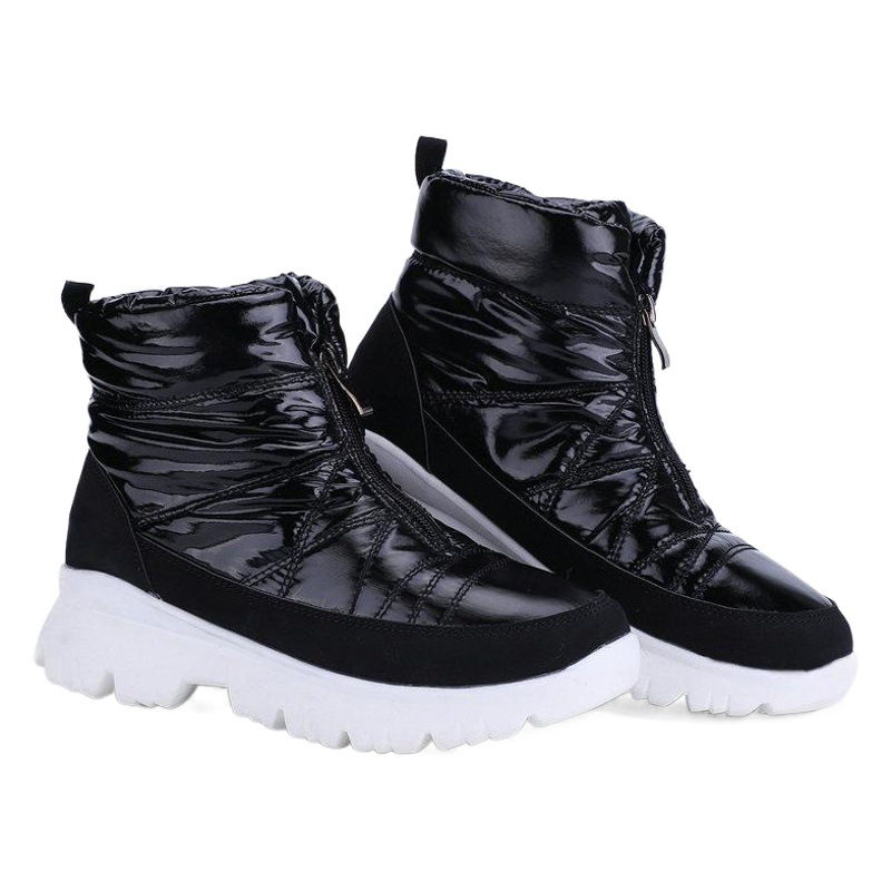 Versión pública invierno nuevas botas de nieve cremallera inferior blanca impermeable viaje esquí entrega de una pieza
