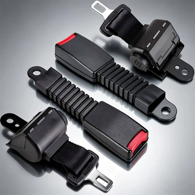 Car seat belt — Passenger Car Safety Belt - 2-semi-enclosed-retractors-2-20cm-semi-enclosed-black