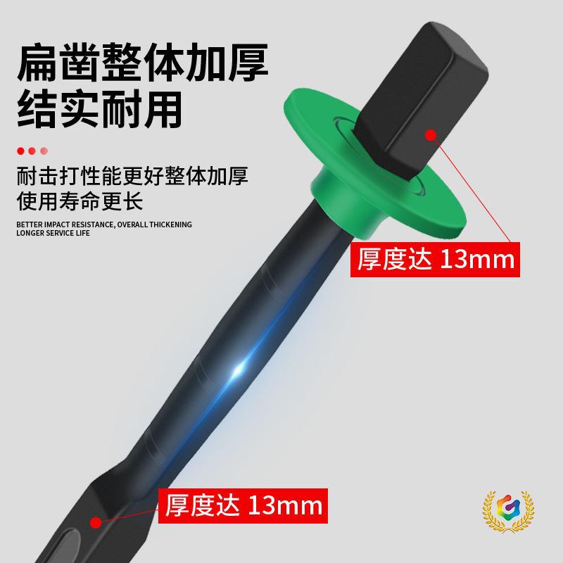 ✅水泥石工凿子扁凿平凿铬钒钢凿子合金凿扁平凿手工凿子工业级扁