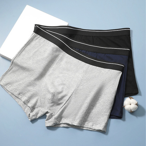 Men's pure cotton underwear, men's sports boxer briefs, large size boxer shorts, comfortable and breathable boys' underpants, trendy bottoms