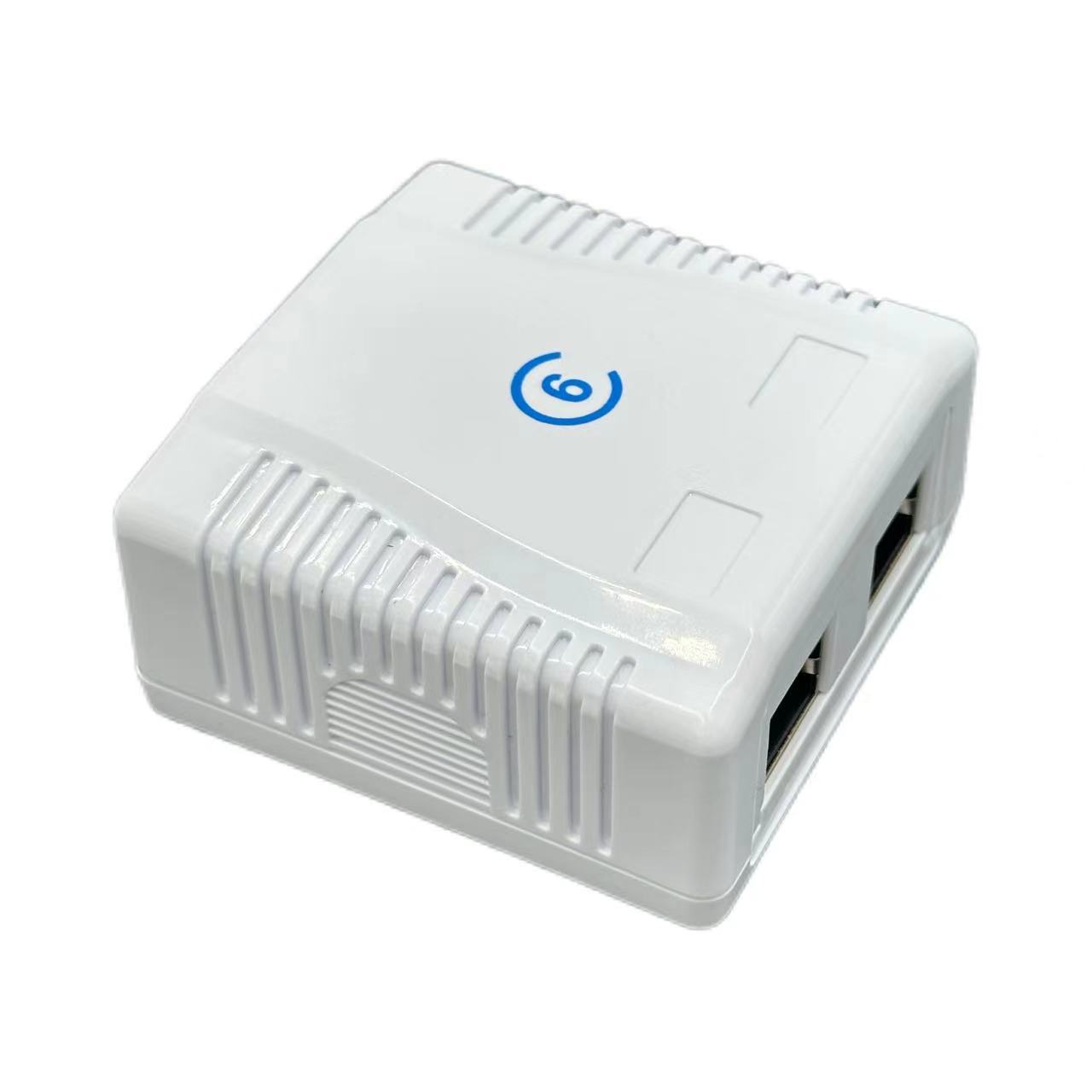 新店优惠样品免费 CAT6a超六类非屏蔽UTP RJ45双口网络桌面接线盒