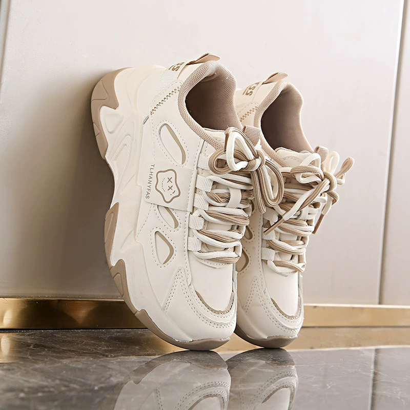 Трансграничные ботинки папы женщины 2024 повседневные уличные осенние дикие спортивные кроссовки ins приливные кроссовки