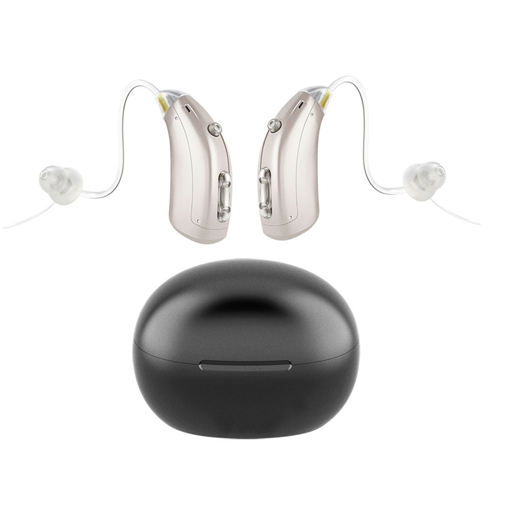 Description Picture 2 of item2023 Best Hearing Aids Mini Rechargeable Ear Back Type Hearing Device Sound Amplifier With Recharge Base For Hearing loss People