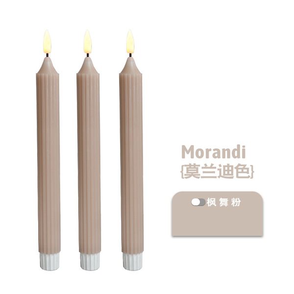 Morandi color rod wax paraffin LED electronic candle light Christmas…