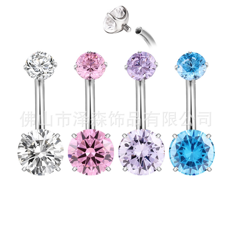 Pointed titanium steel lip stud product view