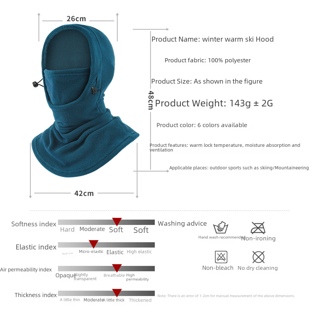 Masque facial chaud d'automne et d'hiver pour l'extérieur, protection contre le vent et le froid, couvre-tête, chapeau de protection du visage et du cou_voghion.com
