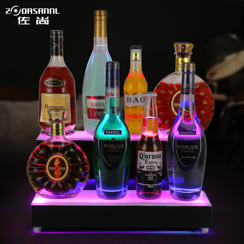 Bar transfronterizo KTV asiento de vino creativo LED Champagne King 's Night Party Showcase de vino rojo doble asiento de vino luminoso