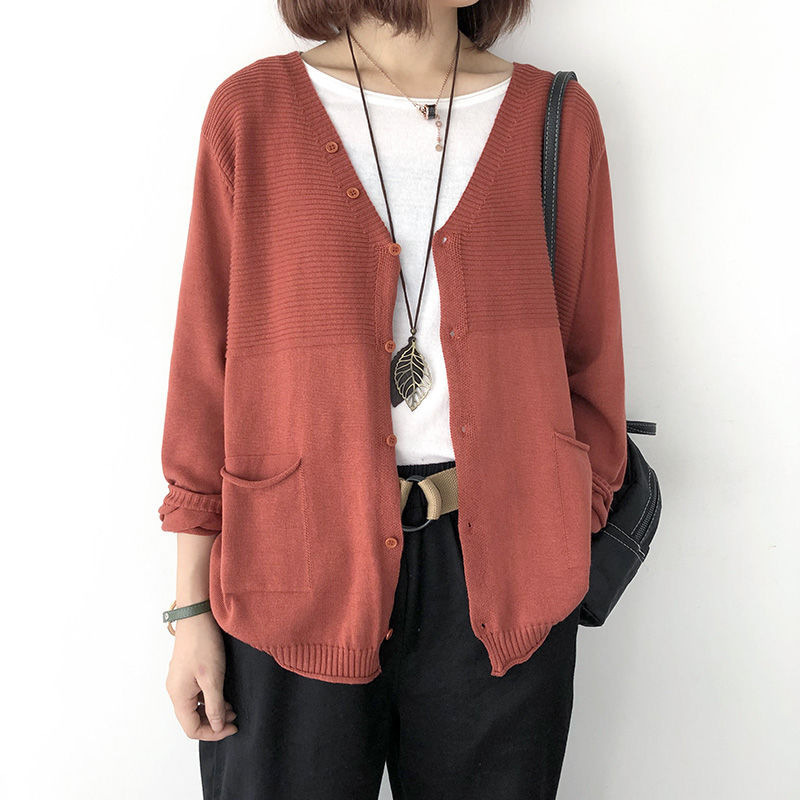 Spot Export New Loose Long-Sleeved Knitted Cardigan for Women, Lazy and Stylish Outer Top, Early Autumn Thin Sweater for Women Spot Export New Loose Long-Sleeved Knitted Cardigan for Women, Lazy and Stylish Outer Top, Early Autumn Thin Sweater for Women