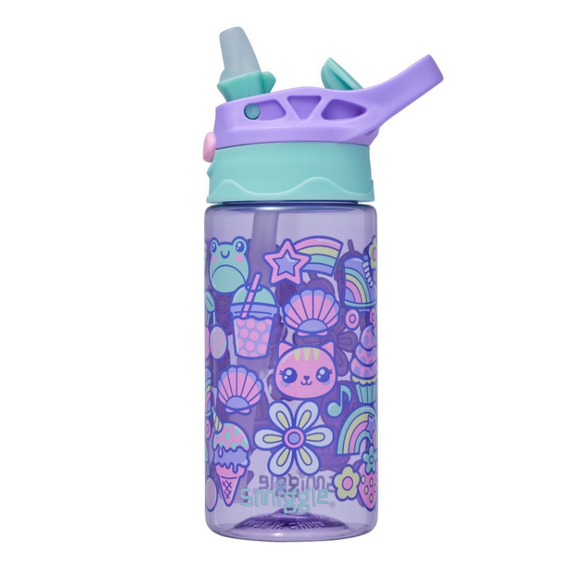 Taza de agua con pajita smiggle australiana Taza ligera y transparente para niños y niñas Taza de agua de 650ml de gran capacidad