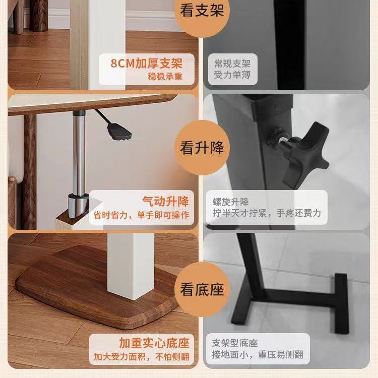 tabla plegable elevadora lateral varilla inflable tabla plegable sala de estar mesa de té dormitorio casero ocio mesa de cabezal de cama sofá lateral