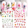 Nail stickers, fresh fake nails with sunflower extract for nails, suitable for import, new collection, flowered