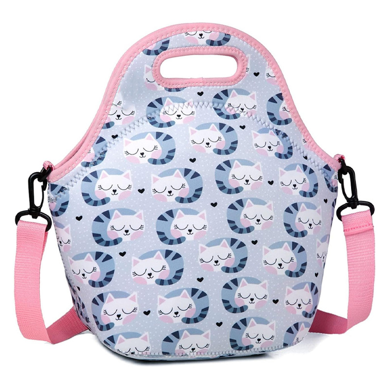 Diving Material Lunch Bag Portable Insulated Bag Children's Lunch Box Bag Student Lunch Bag Picnic Outdoor