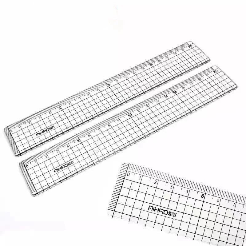 方格槽尺动漫直尺20cm30/50cm绘图网格尺测量凹尺九宫子