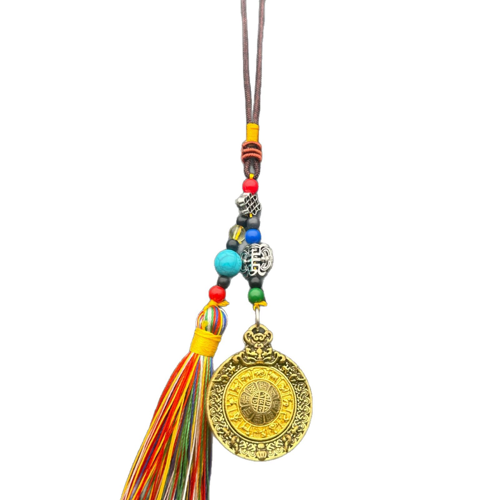 Double-sided pendant, ethnic accessory, Chinese horoscope, ethnic style