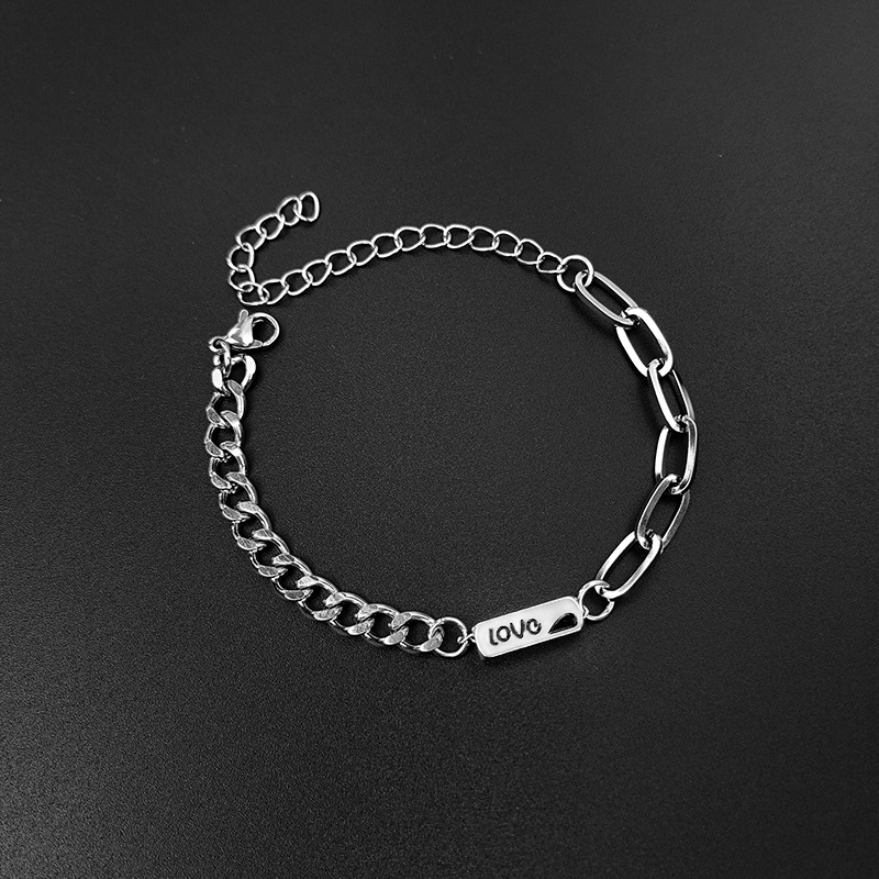 Stainless Steel Sun Moon Letter Simple Couple Bracelet A Pair Jewelry Wholesale Nihaojewelry display picture 6