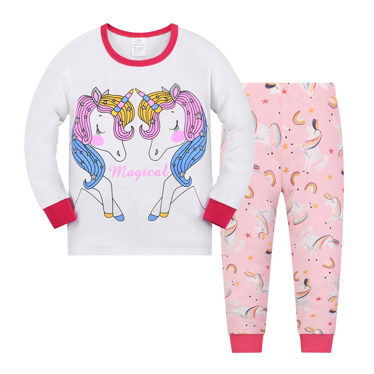 Pijamas de niños niñas pijamas de algodón de dibujos animados verano nuevo aire acondicionado ropa para el hogar de niños