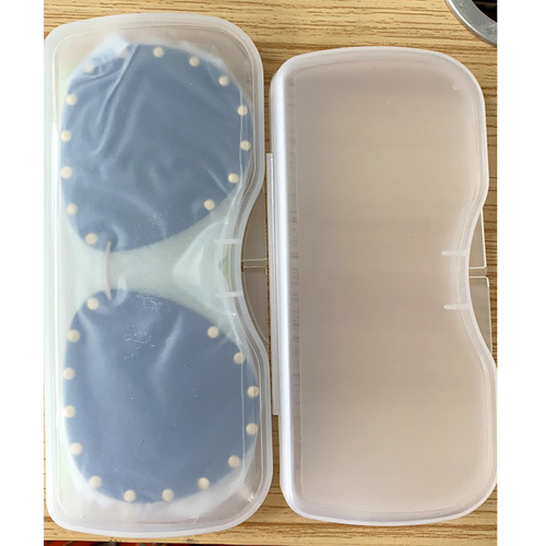 New plastic case for clip-on glasses, white transparent sandblasted lens case for nearsighted clip-on sunglasses, wholesale, dropshipping one piece