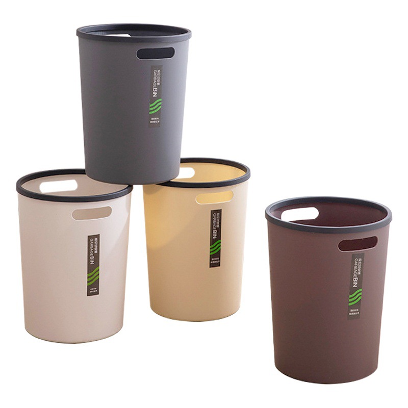 Barril de plástico bote de basura Hogar de alta apariencia de la cocina de basura puede anillo de presión canasta de papel portátil bote de basura Al Por Mayor