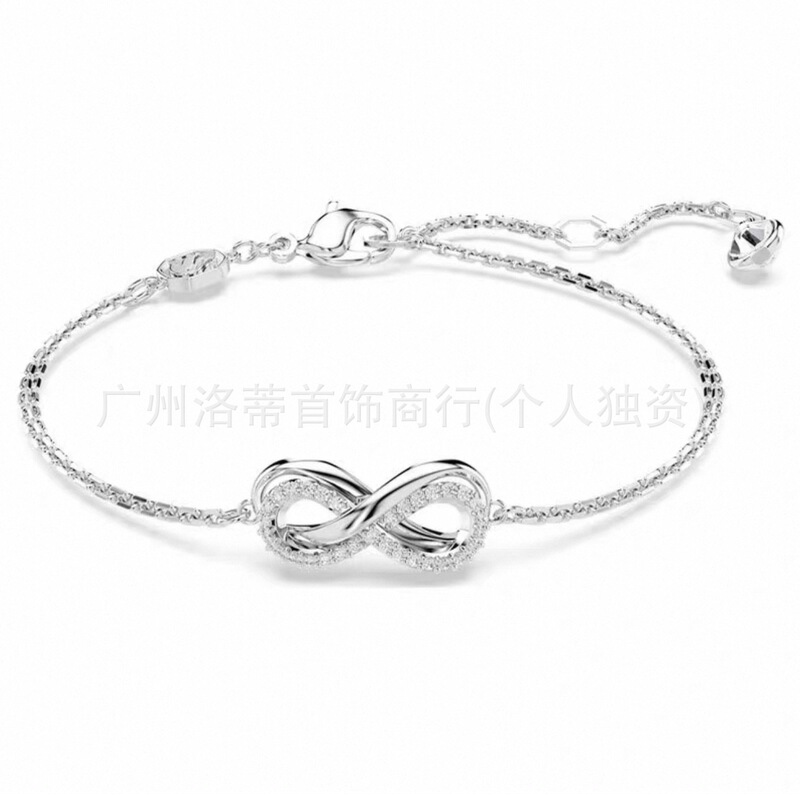 施家高版本恶魔之眼手镯采用施华洛元素世奇灵动方糖天鹅手链女环|undefined
