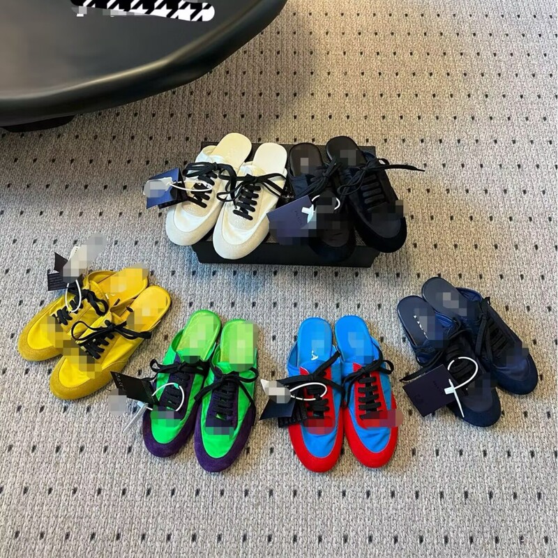 2026 Spring/Summer New P Brand Slip-On Mules with Open Back and Closed Front, Women's Fashionable Outdoor Slippers