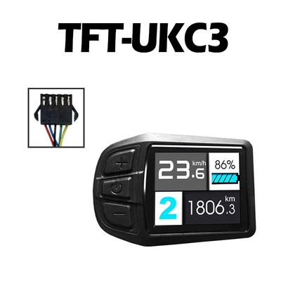 Velosiped litium batareya modifikasiyası TFT-UKC3 rəngli ekran 36V 48V 52V SM konnektoru