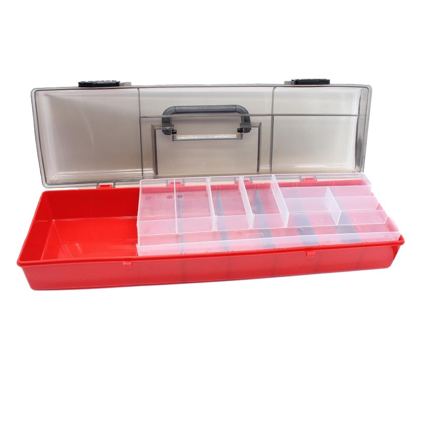 Caja de cebo para señuelos, caja de doble/una sola capa, caja de herramientas, caja de equipo de pesca, caja de almacenamiento de accesorios para cebo, organizador multicompartimento para almacenamiento de equipo de pesca