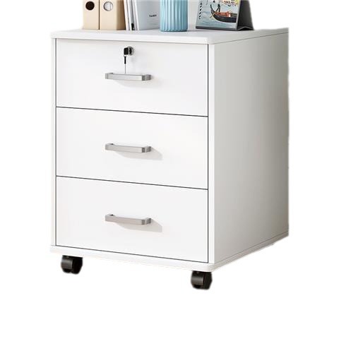 Archivador de madera para oficina con cerradura, archivador móvil, archivador con ruedas, archivador debajo del escritorio