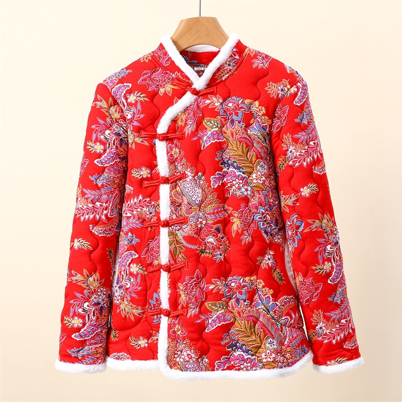 붉은 피닉스 꼬리 꽃 퀼트 플레이트 버클