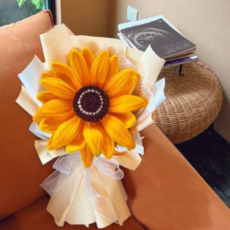 ひまわりの花束ツイストスティック手織りDIY素材パッケージは、クラスメートや友人へのクリエイティブなギフトとして、一気に第一に勝ちます。|undefined