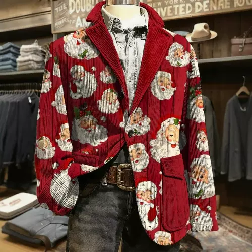 2025跨境新款西装外套    男装外套平驳领西装（280g灯芯绒白色）