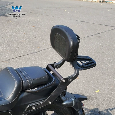 Muscle car Wolf suitable for Longjia V BA 250 multi-function folding backrest adjustable backrest modified tail shelf tail (Motorcycle tail) - v-ba-250-multi-function-backrest-black-front-and-rear-telescopic-height-adjustable