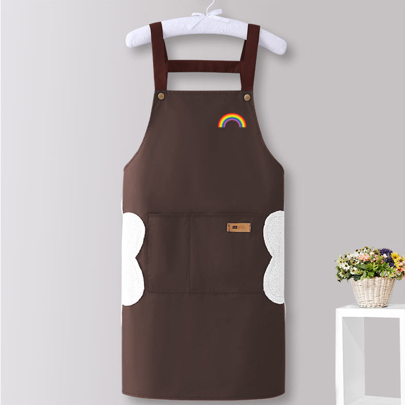 Rainbow strap with nail buckle [coffee color] hand-wiping style